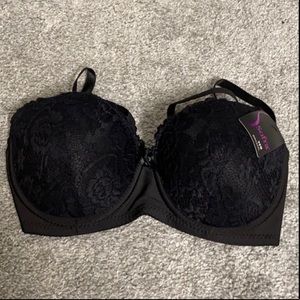 ⭐️2/$44⭐️ Black Lace Demi Bra, 36B